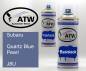 Preview: Subaru, Quartz Blue Pearl, J8U: 400ml Sprühdose + 400ml Klarlack - Set, von ATW Autoteile West.